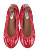 Lanvin Patent Leather Animal Print Ballet Flats