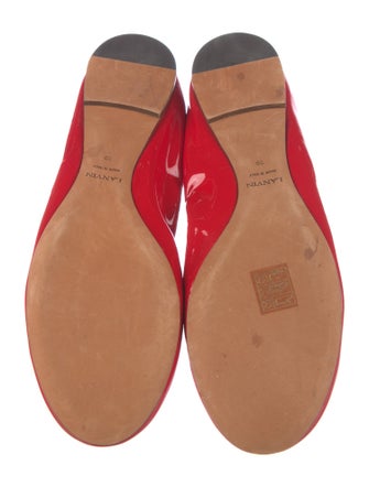 Lanvin Patent Leather Animal Print Ballet Flats