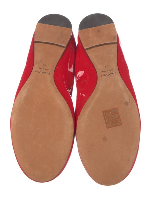 Lanvin Patent Leather Animal Print Ballet Flats