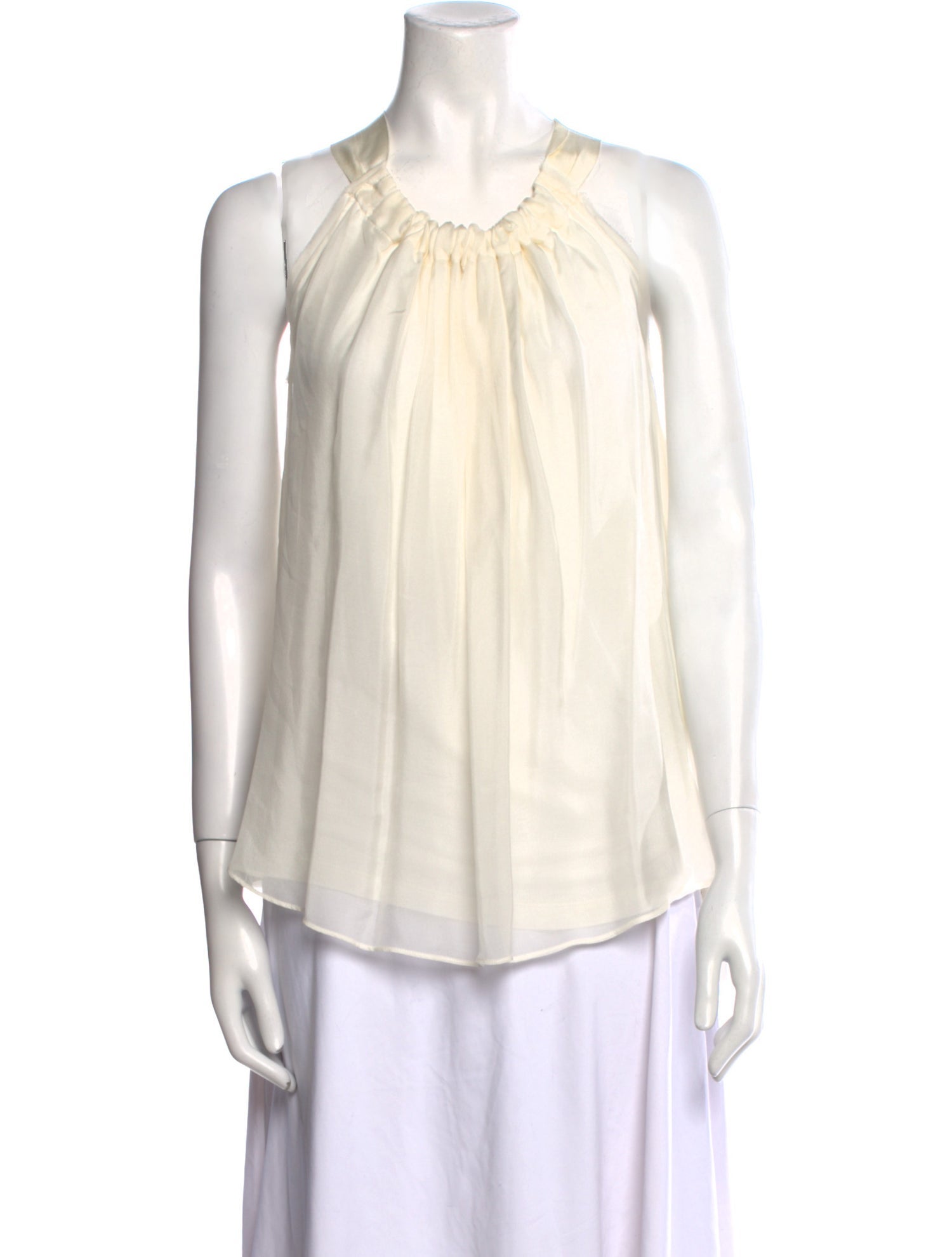 Lanvin Silk Scoop Neck Blouse