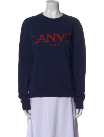 Lanvin Graphic Print Crew Neck Sweatshirt