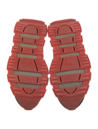 Lanvin Leather Printed Athletic Sneakers