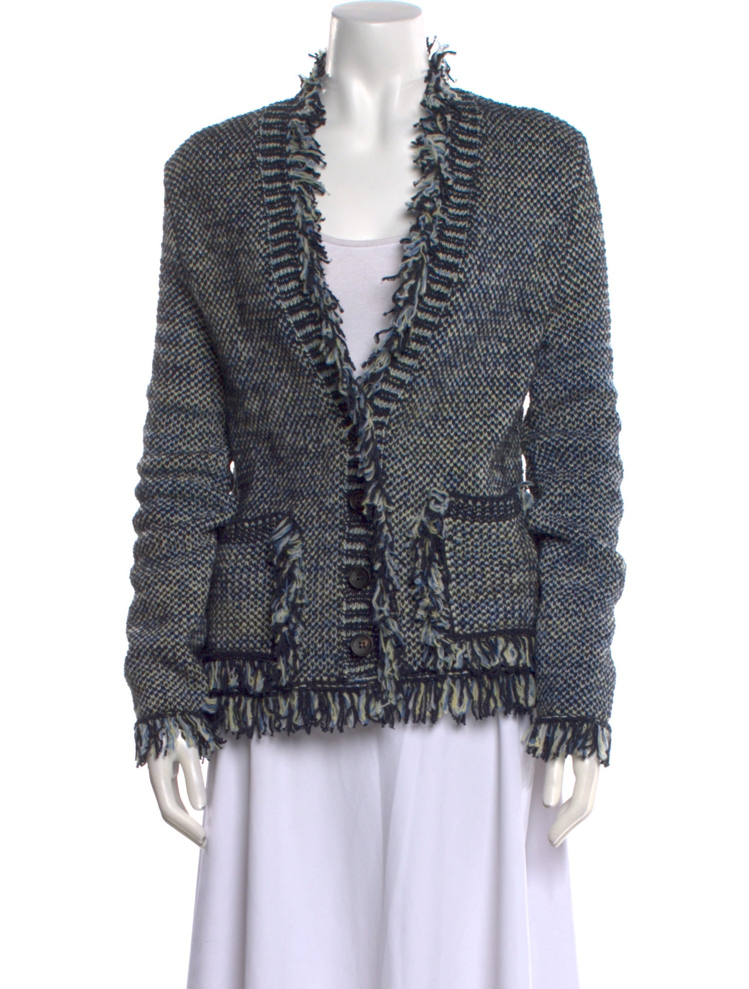 Lanvin Printed V-Neck Sweater