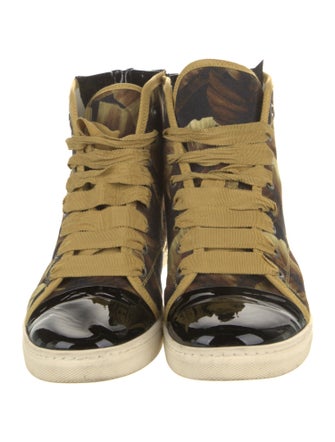 Lanvin Canvas Printed Sneakers