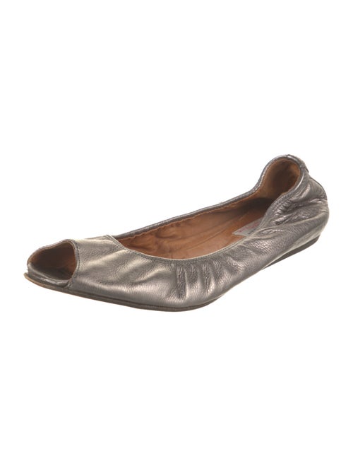 Lanvin Leather Animal Print Ballet Flats