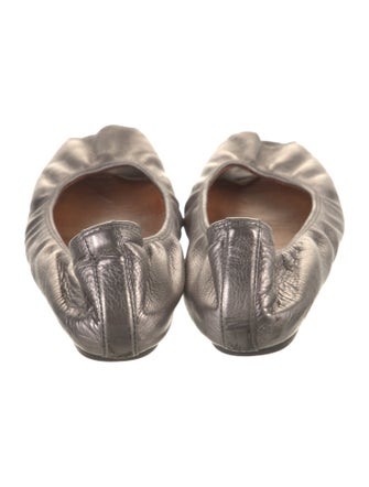 Lanvin Leather Animal Print Ballet Flats