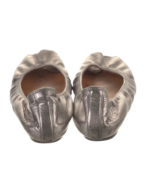 Lanvin Leather Animal Print Ballet Flats