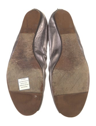 Lanvin Leather Animal Print Ballet Flats