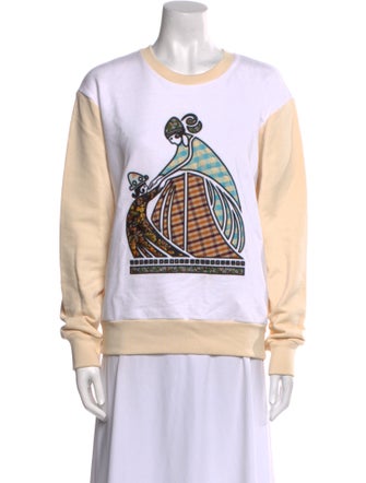 Lanvin Graphic Print Crew Neck Sweatshirt