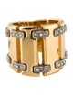 Lanvin Crystal Gourmette Band Ring