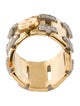 Lanvin Crystal Gourmette Band Ring