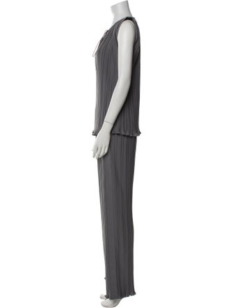 Lanvin Printed Pleated Accents Pant Set