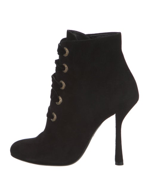 Lanvin Suede Lace-Up Boots