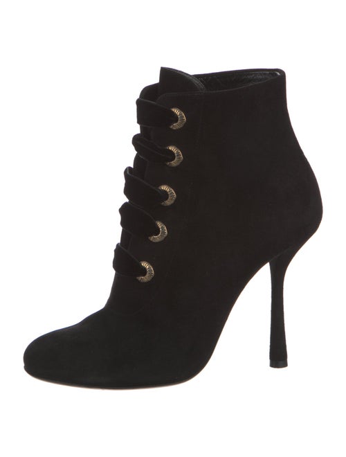 Lanvin Suede Lace-Up Boots