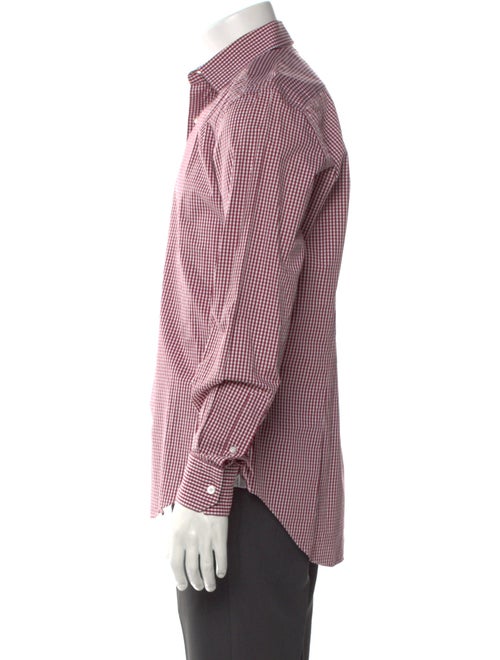 Lanvin Plaid Print Long Sleeve Dress Shirt