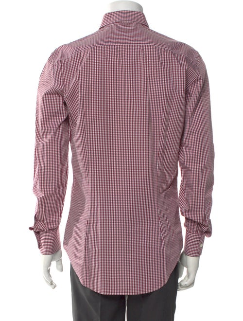 Lanvin Plaid Print Long Sleeve Dress Shirt