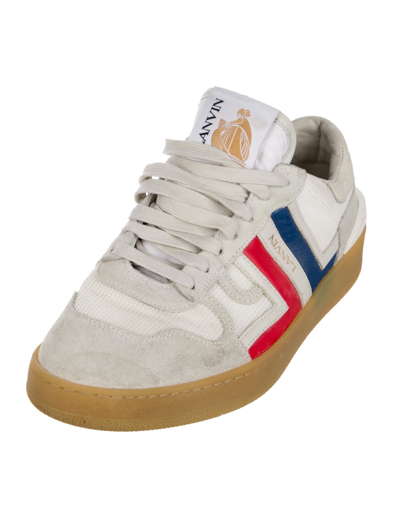 Lanvin Mesh Printed Sneakers