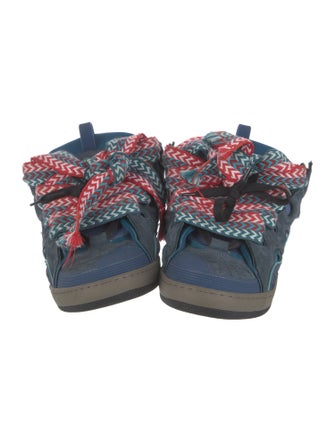 Lanvin Suede Printed Sneakers