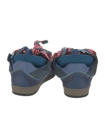 Lanvin Suede Printed Sneakers