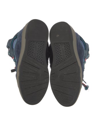 Lanvin Suede Printed Sneakers