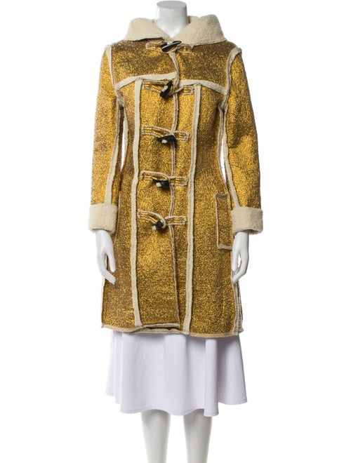 Lanvin Wool Colorblock Pattern Coat
