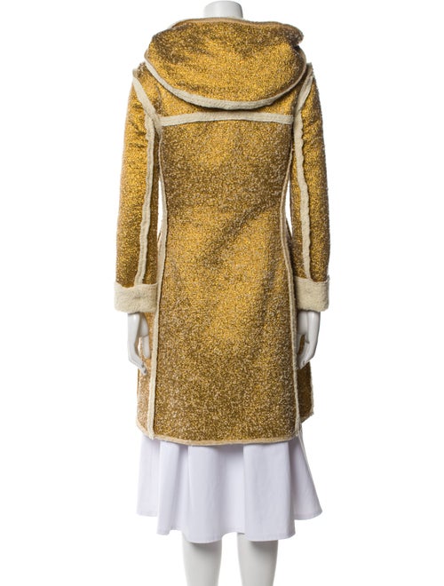 Lanvin Wool Colorblock Pattern Coat