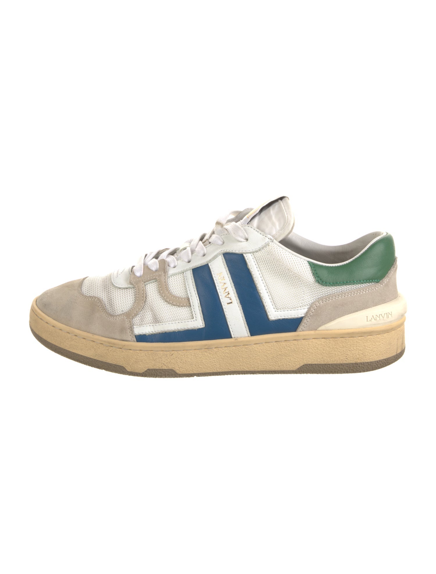 Lanvin Suede Printed Sneakers