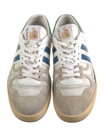 Lanvin Suede Printed Sneakers