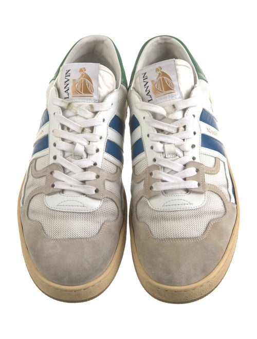 Lanvin Suede Printed Sneakers