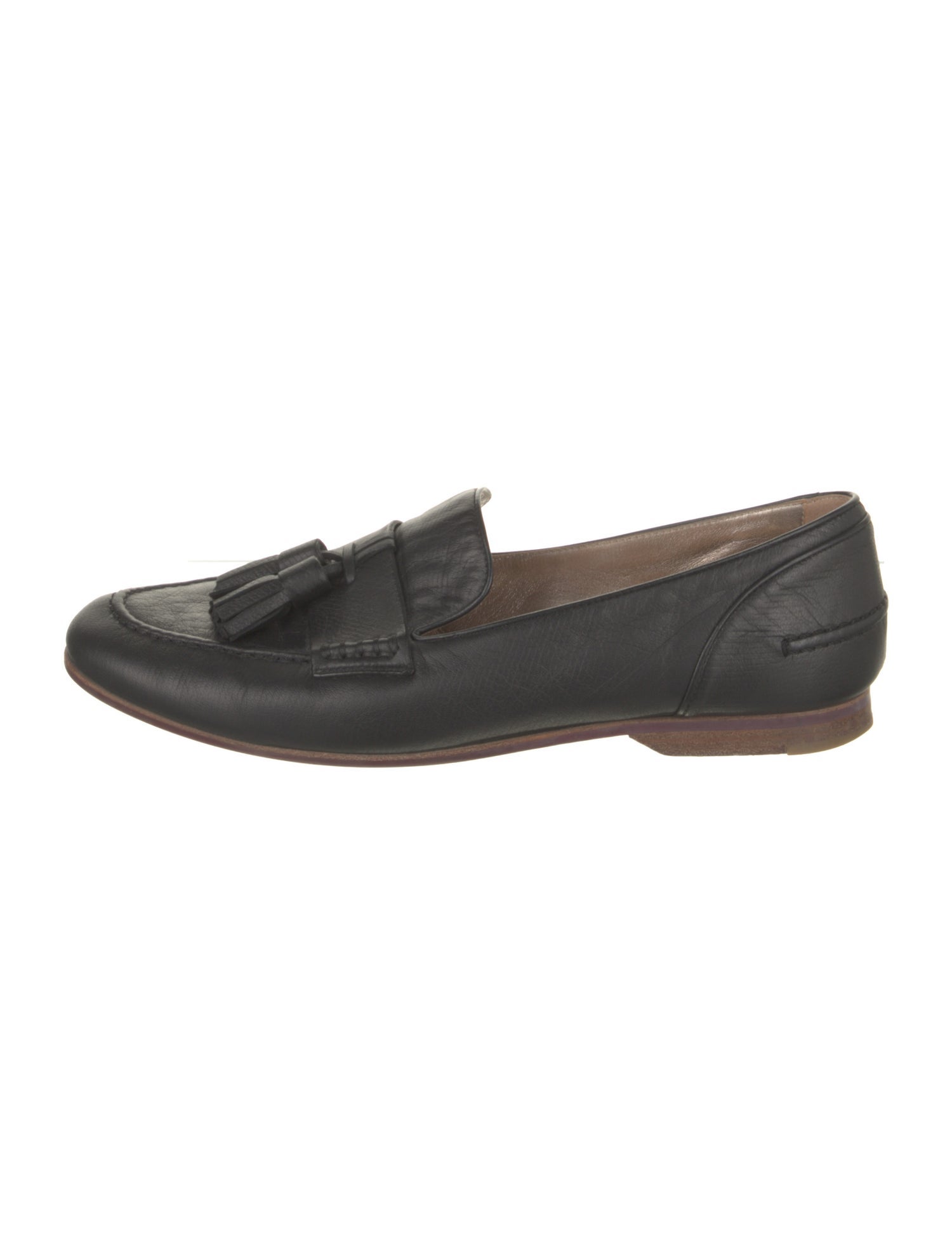 Lanvin Leather Tassel Accents Loafers