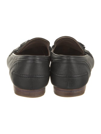 Lanvin Leather Tassel Accents Loafers