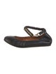 Lanvin Leather Chain-Link Accents Ballet Flats