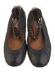 Lanvin Leather Chain-Link Accents Ballet Flats