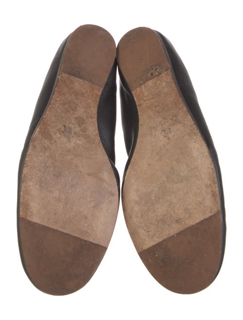 Lanvin Leather Chain-Link Accents Ballet Flats