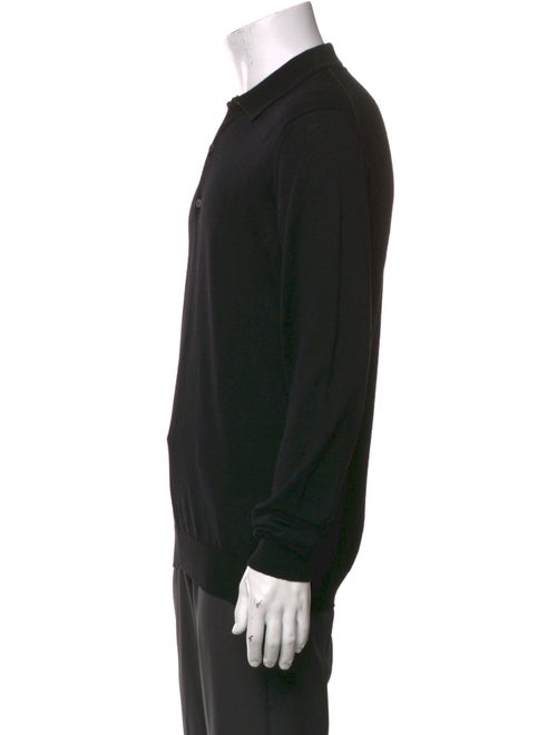 Lanvin Wool Mock Neck Polo Sweater