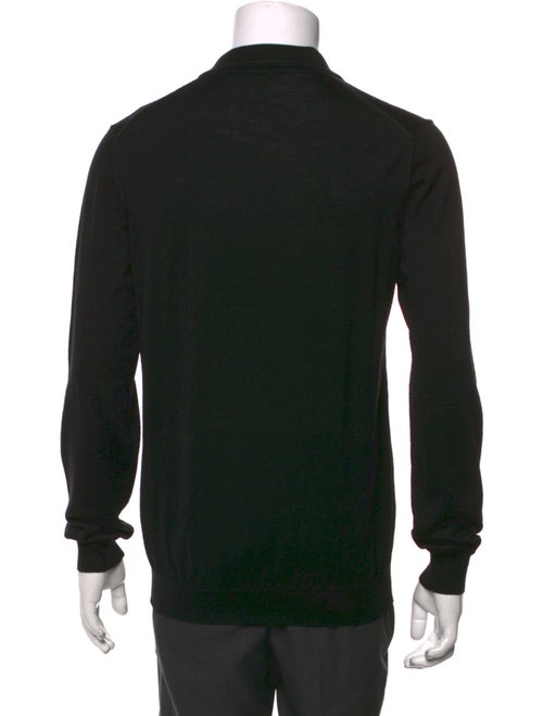 Lanvin Wool Mock Neck Polo Sweater