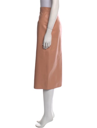 Lanvin Lambskin Knee-Length Skirt