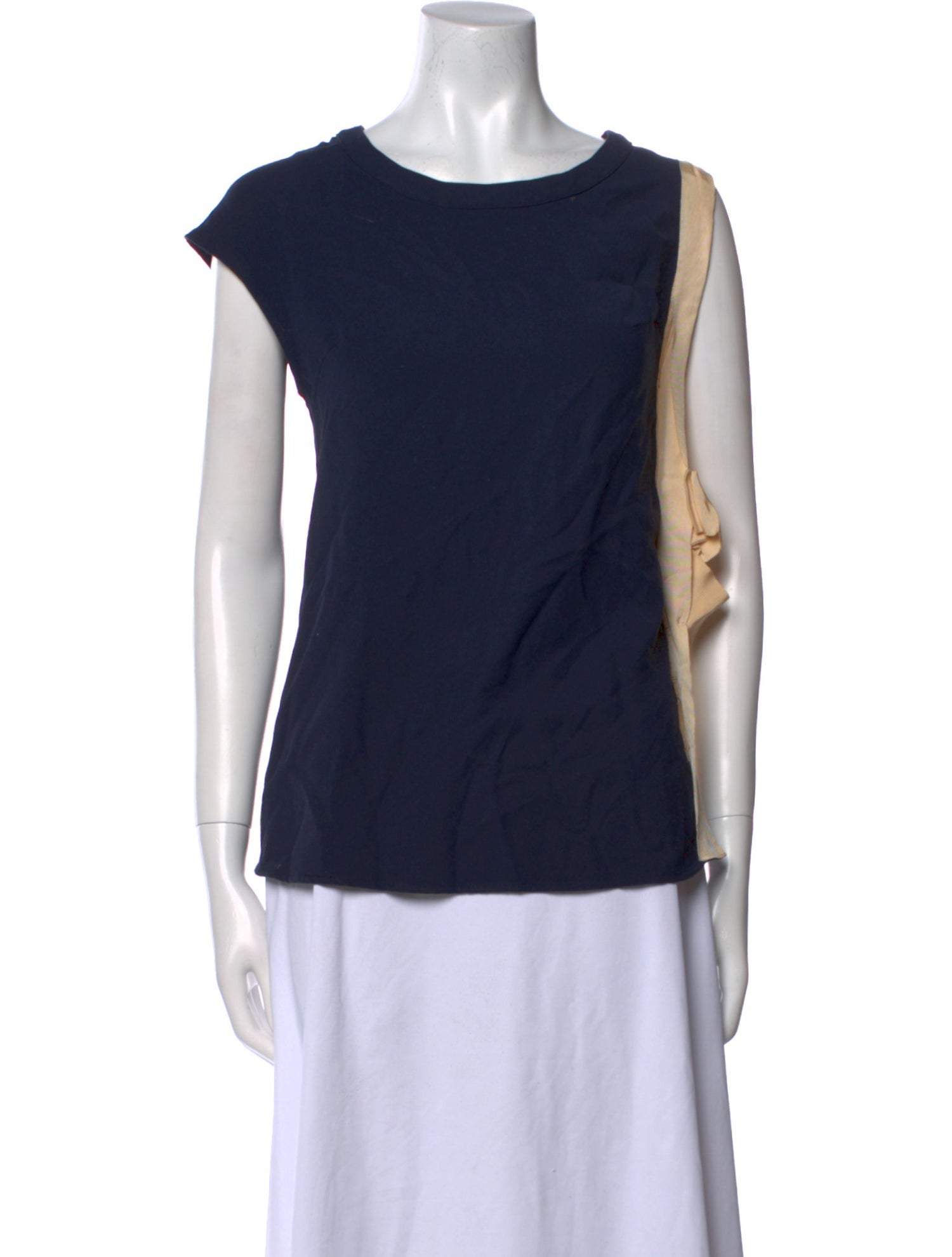 Lanvin Bateau Neckline Sleeveless Top