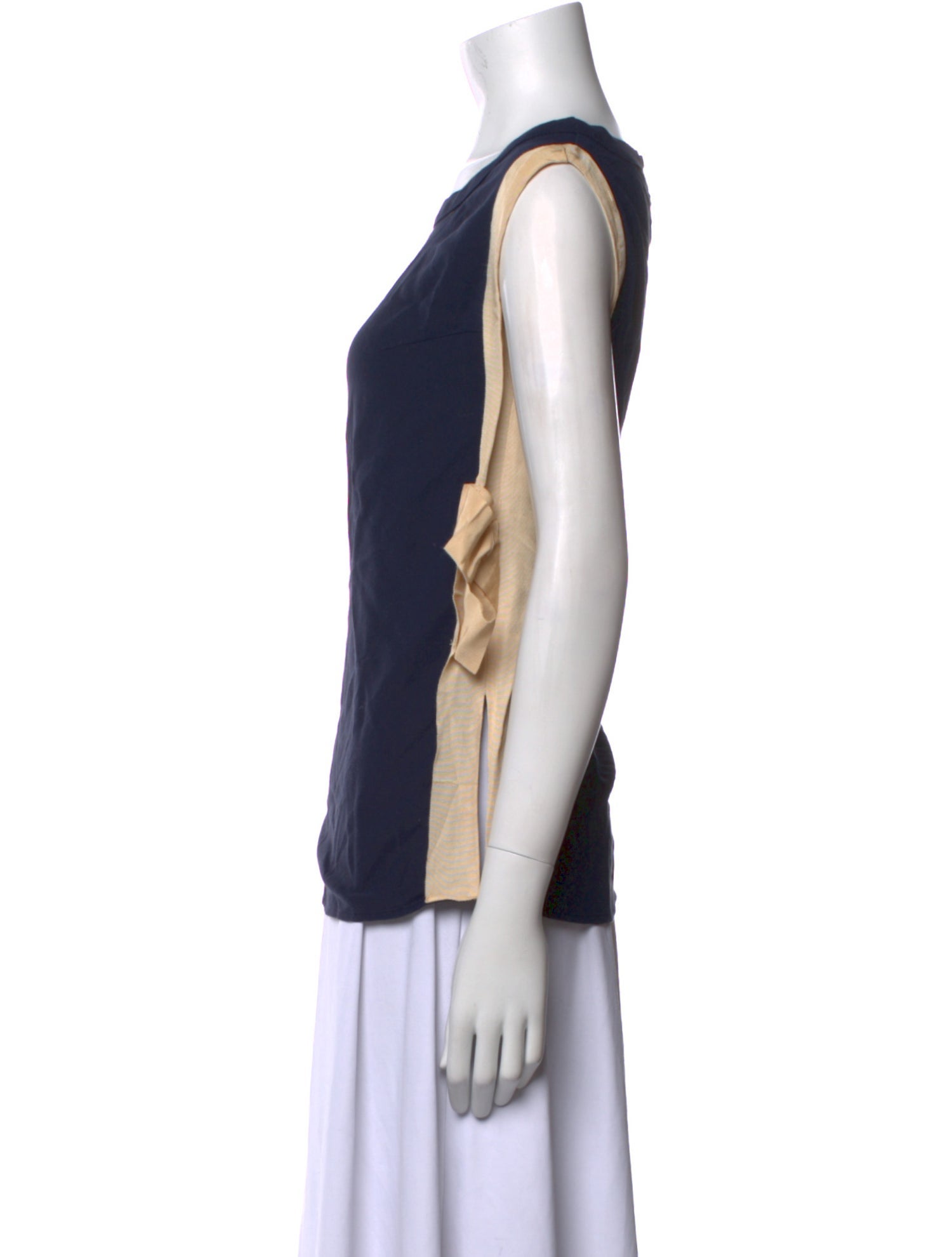 Lanvin Bateau Neckline Sleeveless Top
