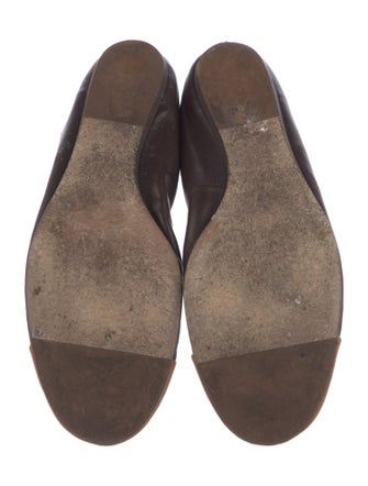 Lanvin Leather Colorblock Pattern Ballet Flats