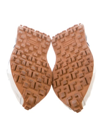 Lanvin Suede Colorblock Pattern Sneakers