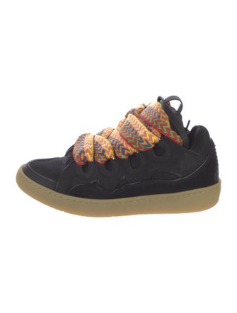 Lanvin Suede Printed Sneakers
