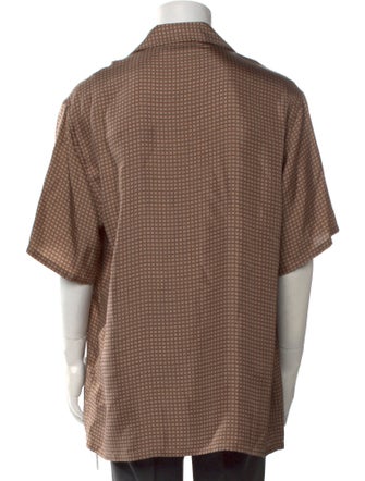 Lanvin Silk Plaid Print Shirt