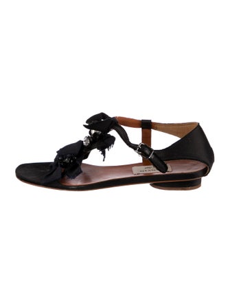 Lanvin Satin Bow Accents Sandals