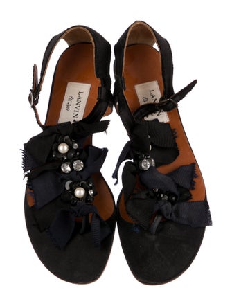 Lanvin Satin Bow Accents Sandals