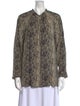 Lanvin Silk Animal Print Blouse