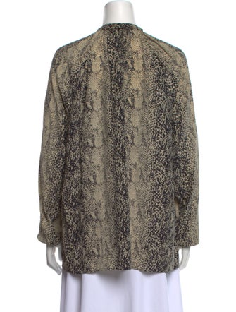 Lanvin Silk Animal Print Blouse