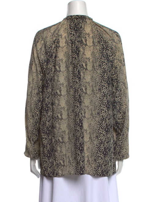 Lanvin Silk Animal Print Blouse