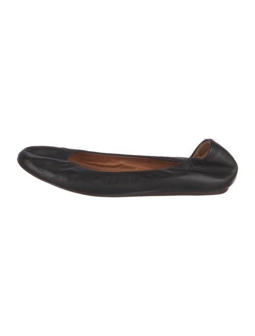 Lanvin Leather Animal Print Ballet Flats