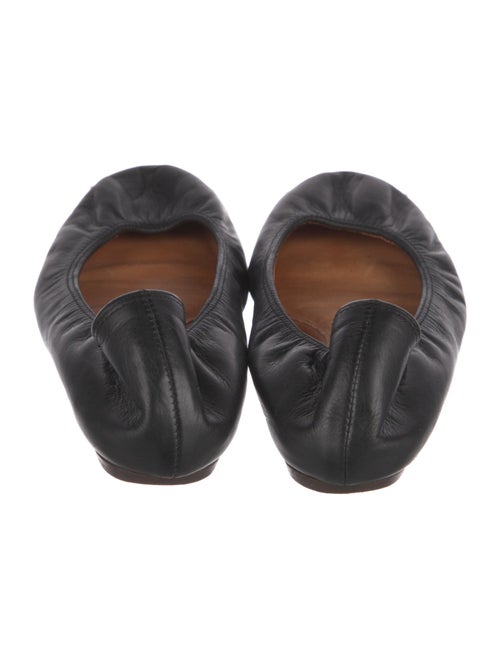 Lanvin Leather Animal Print Ballet Flats
